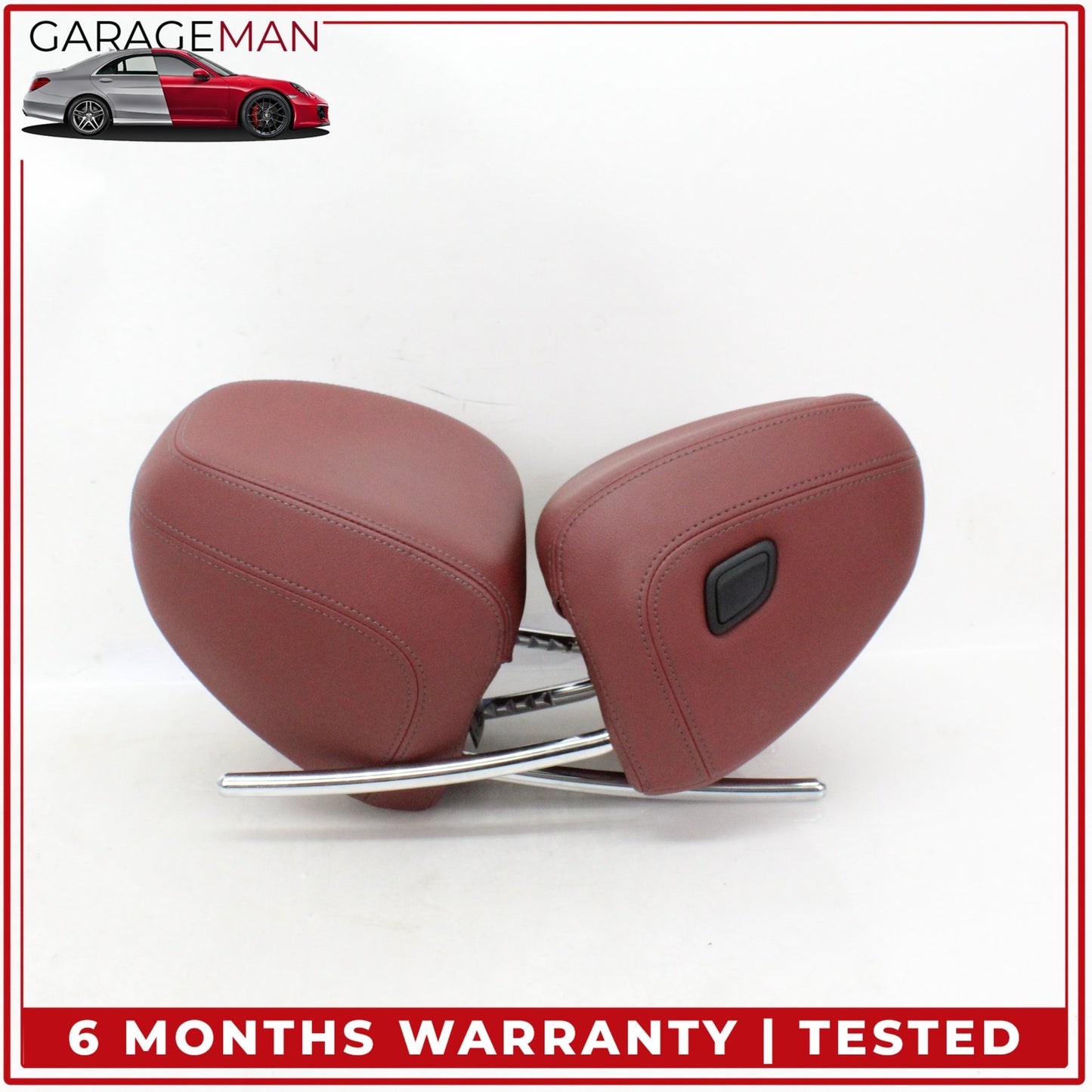 2019-2025 BMW 330i Front Left and Right Side Seat Head Rest Red 52107478116 OEM