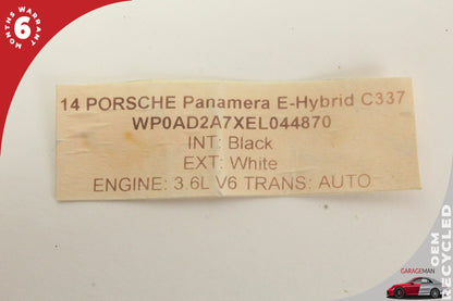 2014-2016 Porsche Panamera E-Hybrid Plug-In Lithium Ion Battery Pack Cell OEM