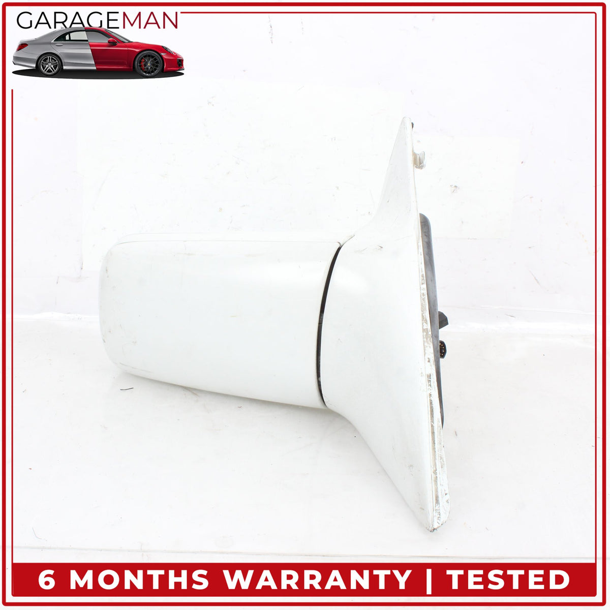 1992-1995 Mercedes W140 S500 Front Right Side Door Rear View Mirror White OEM