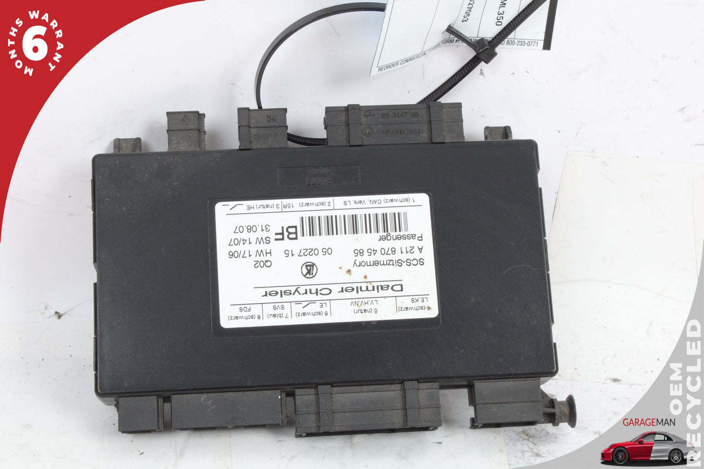 2003-2013 Mercedes W164 ML350 Front Left Seat Control Module Unit 2118704585 OEM