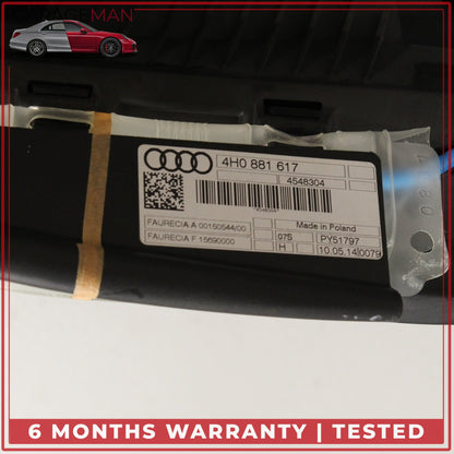2011-2018 Audi A8 Front Right Side Lower Seat Track Frame Rail w/ Motors OEM
