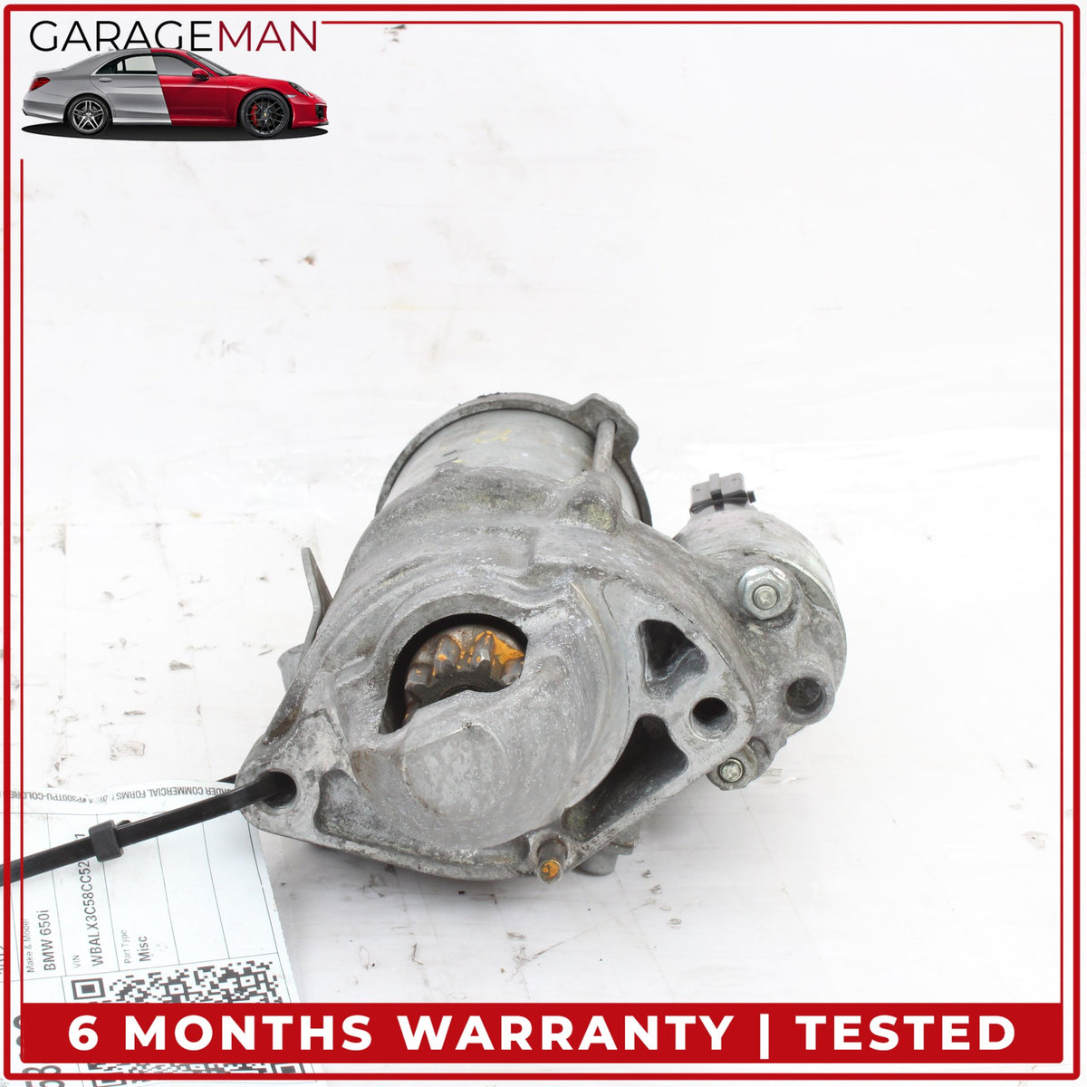 2008-2014 BMW 650i 550i 4.4L V8 N63 Engine Starter Motor 12V Denso 7603779 OEM