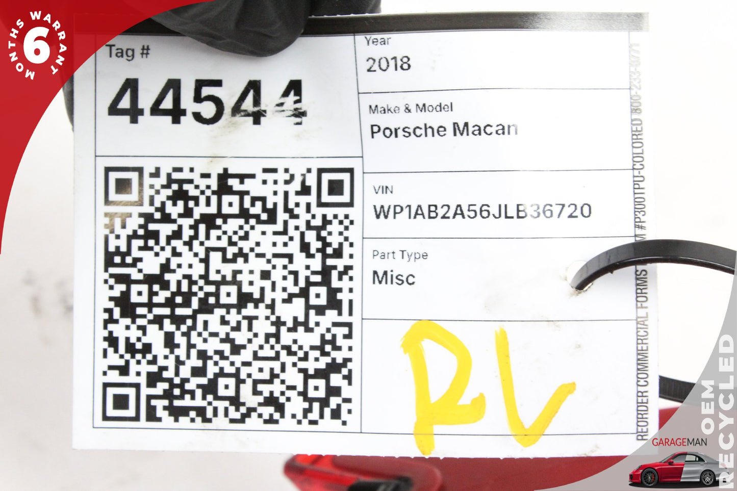 2015-2018 Porsche Macan 95B Rear Left Driver Side LED Outer Tail Light Lamp OEM