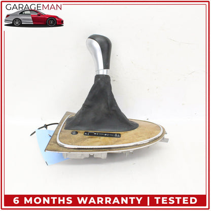 2007-2009 Mercedes W211 E350 Shift Shifter Knob Boot Cover Bezel Trim Wood OEM