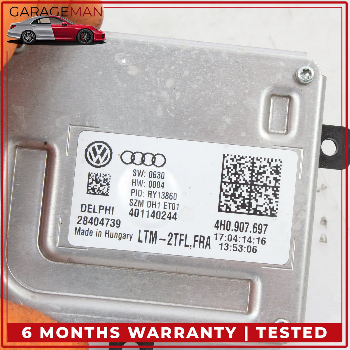 2015-2018 Audi A8 LED DRL Head Light Lamp Ballast Control Module 4H0907697 OEM