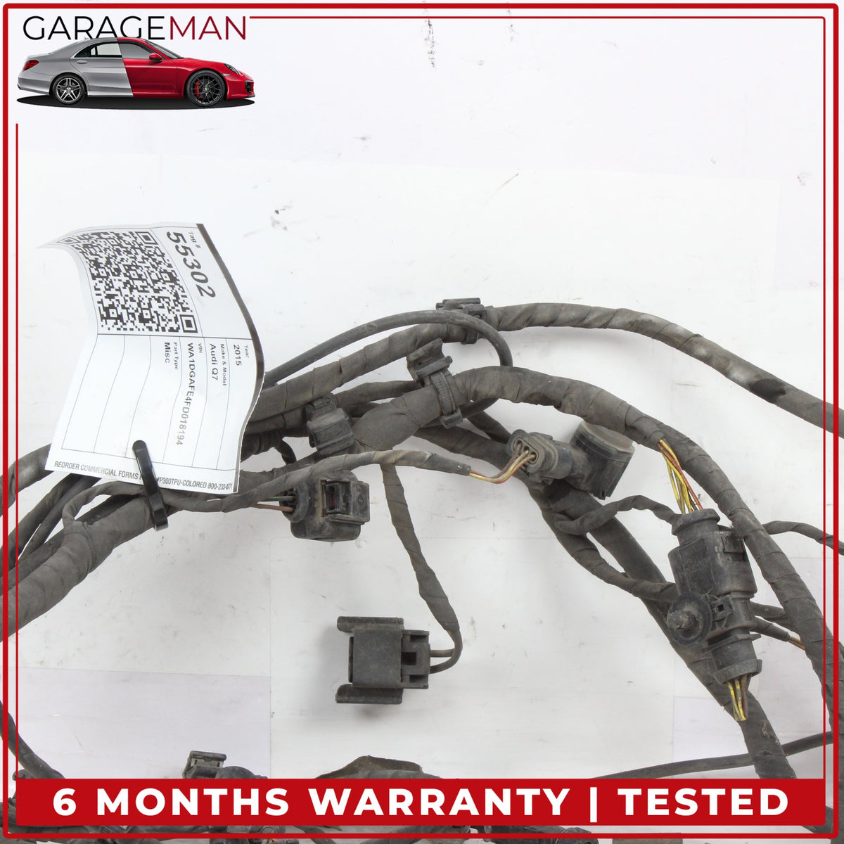 2007-2015 Audi Q7 SUV Front Bumper Wire Harness w/ Parking Sensors 1J0973735 OEM
