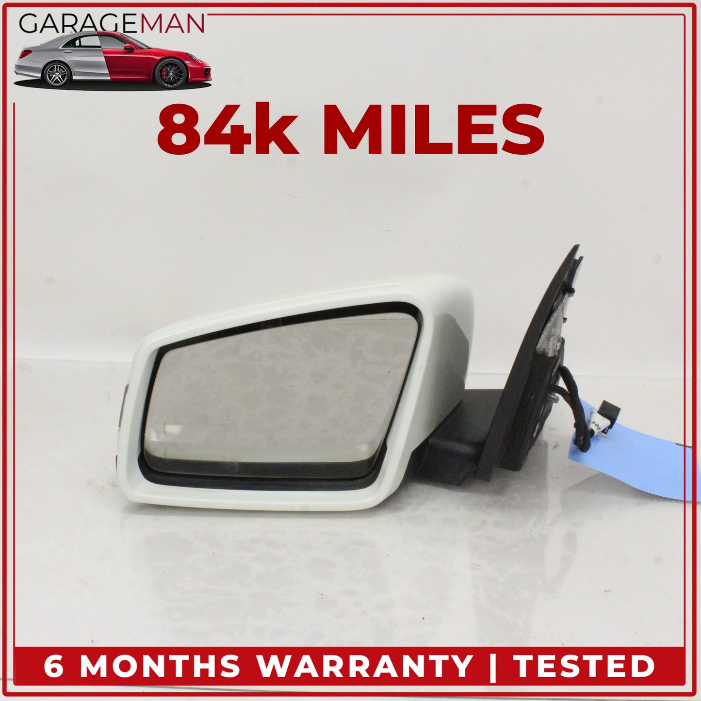 2010-2011 Mercedes W204 C300 Front Left Door Rear View Mirror Calcite White OEM