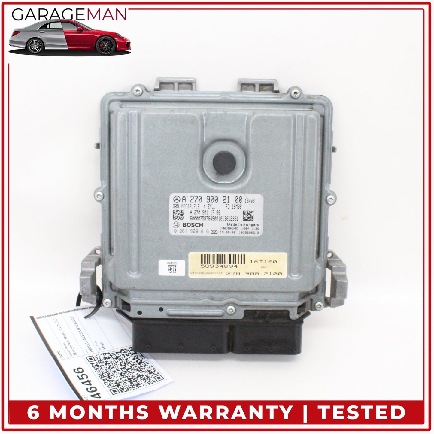 2015-2020 Mercedes-Benz CLA250 W117 Sedan Engine Control Module 2709002100 OEM