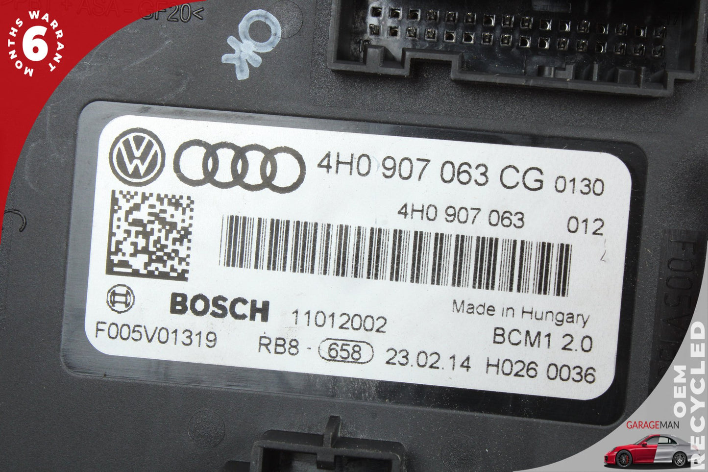 2012-2018 Audi A6 A7 S6 S7 Body Control Module 4H0907063CG OEM