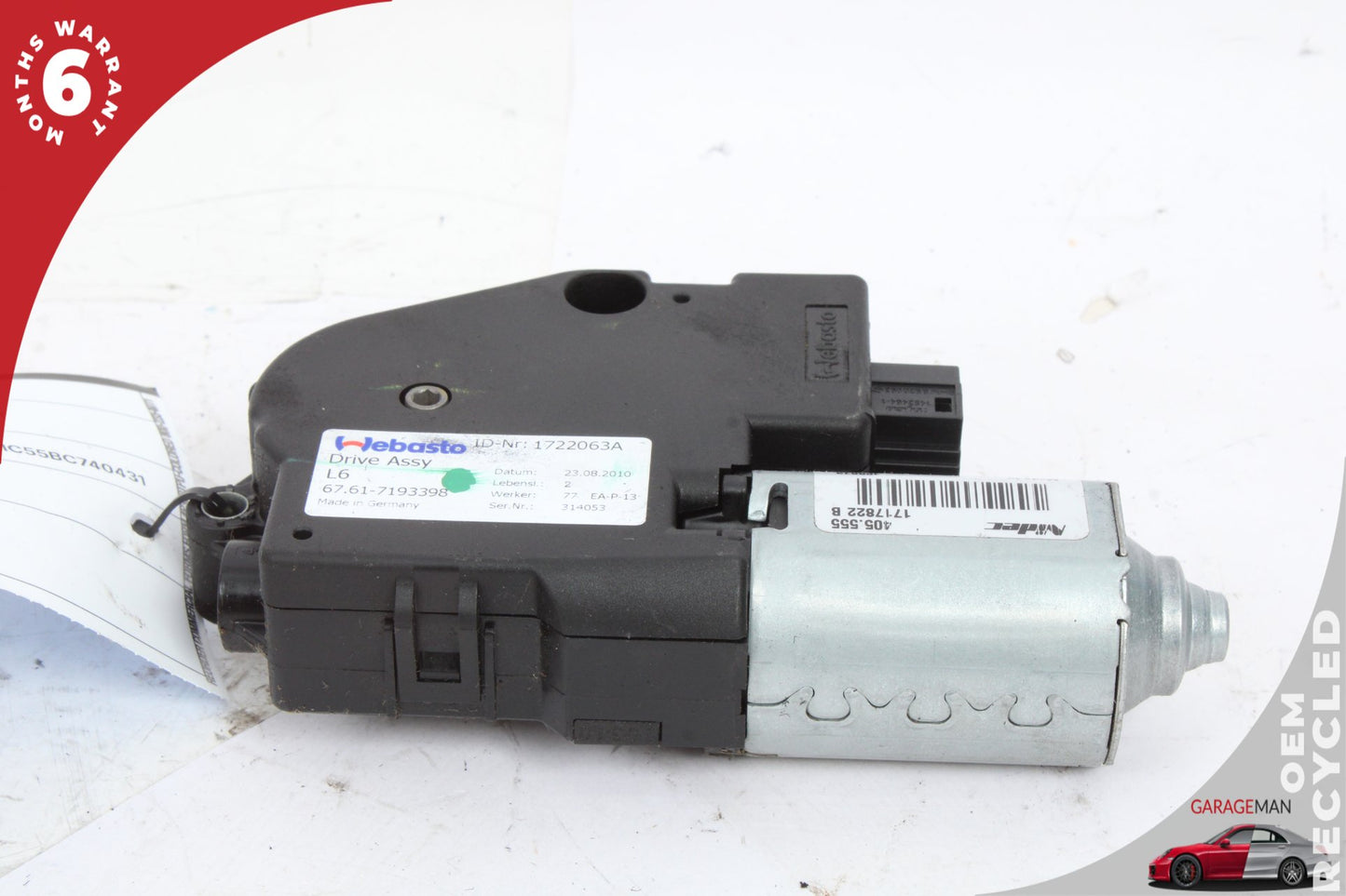 2011-2016 BMW 528i 535i 550i F10 Sunroof Sun Roof Drive Motor 7193398 OEM