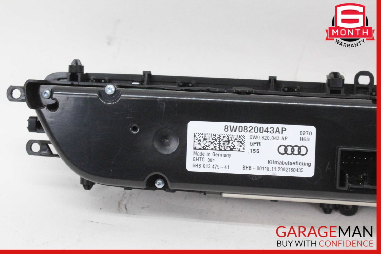 2018-2024 Audi A4 B9 Sedan AC Climate Control Panel 8W0820043AP Genuine