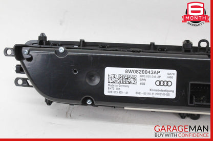 2018-2024 Audi A4 B9 Sedan AC Climate Control Panel 8W0820043AP Genuine