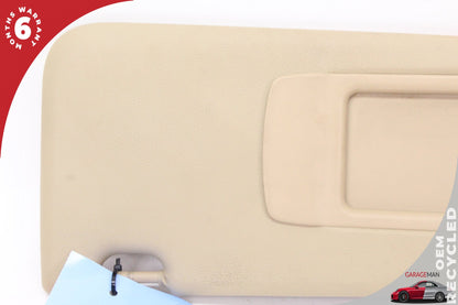 2013-2015 BMW X1 E84 SUV Front Left Driver Side Sun Visor Beige w/ Mirror OEM