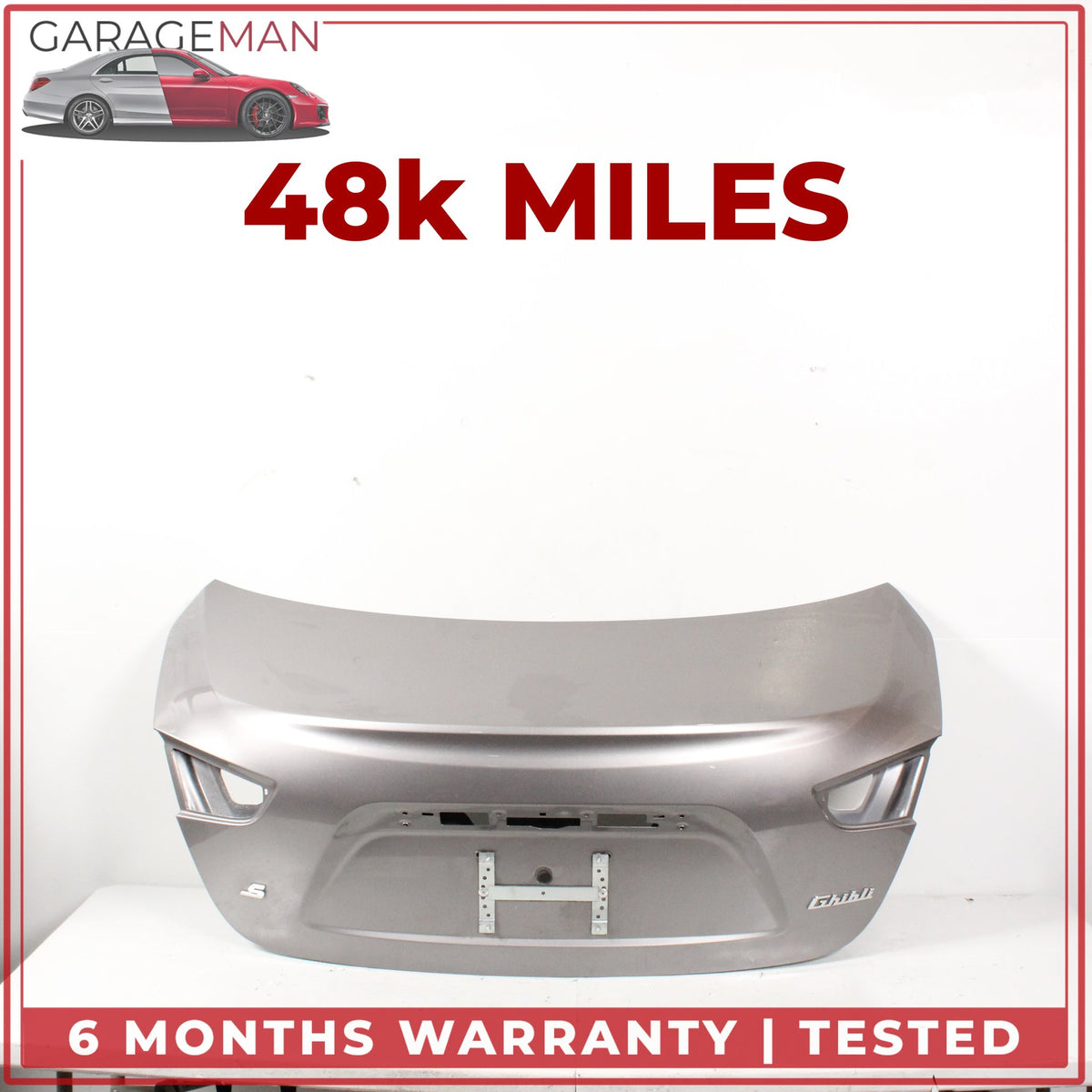 2014-2020 Maserati Ghibli M157 Rear Trunk Lid Panel Assembly Gray Metallic OEM