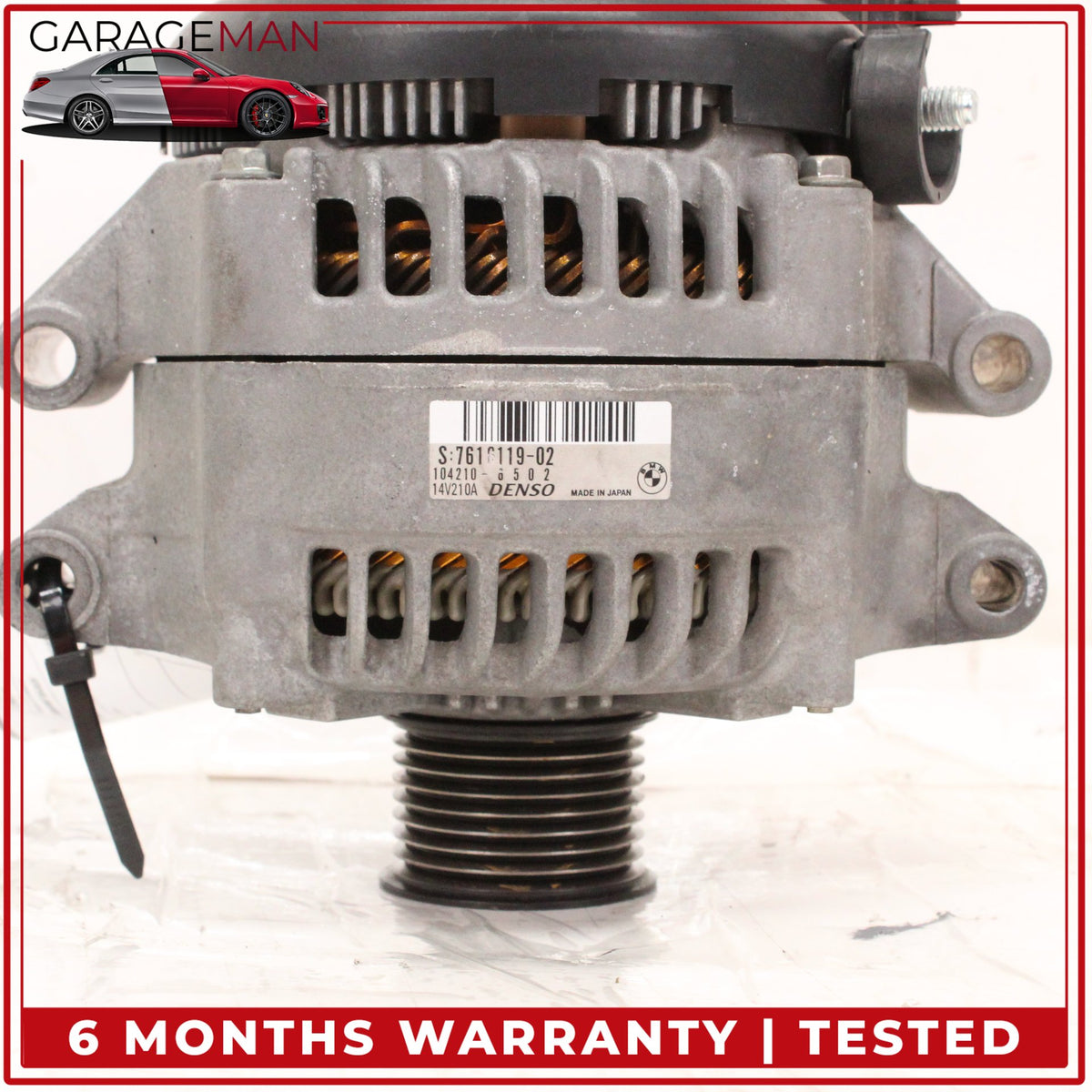 2012-2019 BMW 640i X3 X4 X5 X6 Alternator Generator 14V 210A Denso 7616119 OEM