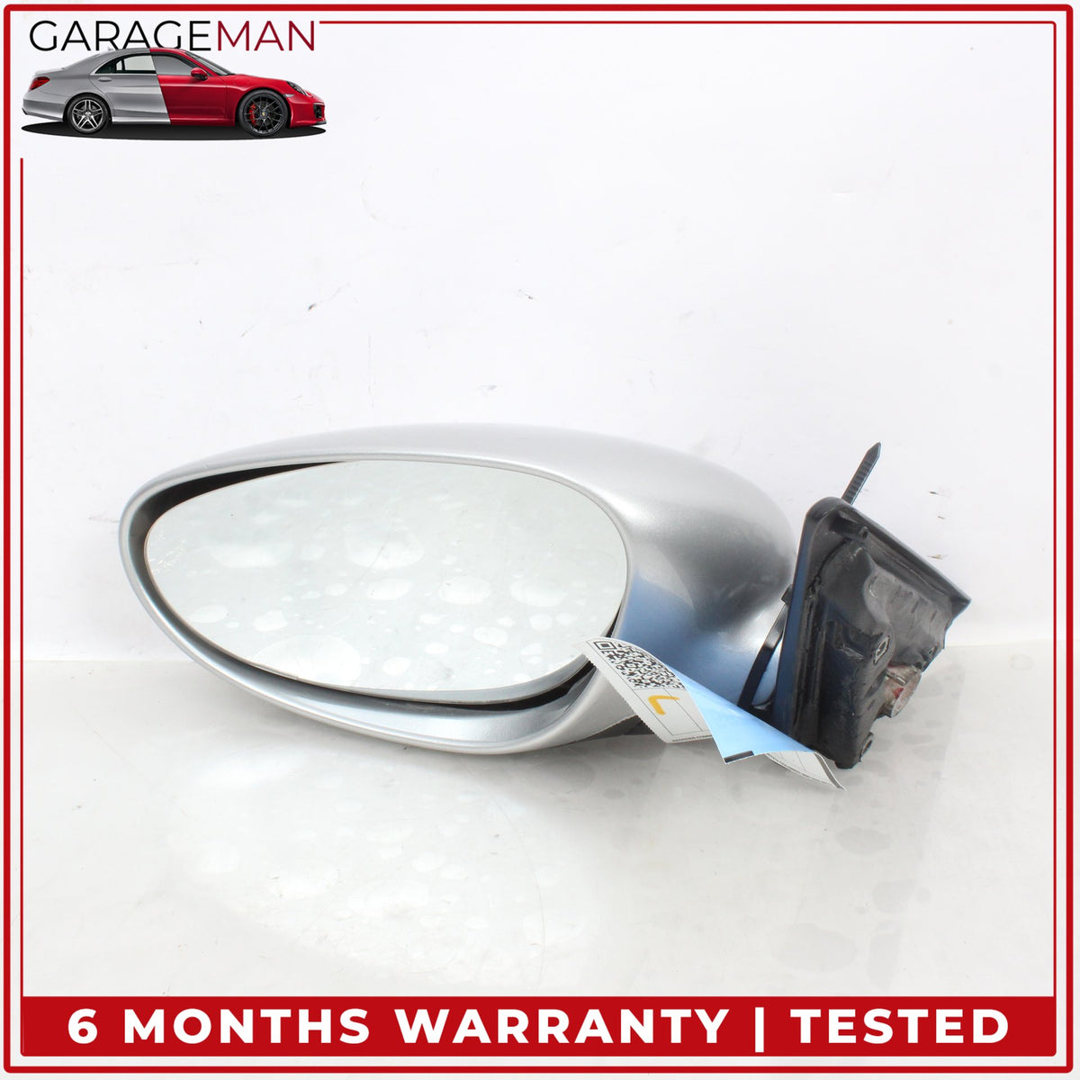 1999-2005 Porsche 911 Carrera 996 Left Door Rear View Mirror Silver Metallic OEM