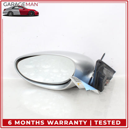 1999-2005 Porsche 911 Carrera 996 Left Door Rear View Mirror Silver Metallic OEM