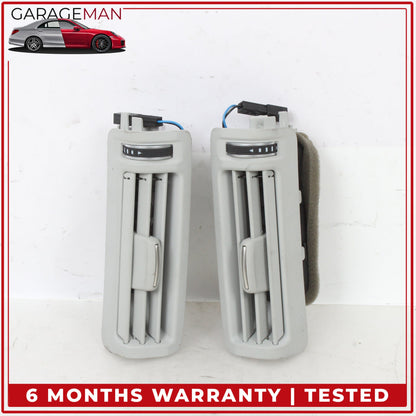 2011-2018 Audi A8 Rear Left and Right Side B Pillar AC A/C Air Vent Set Gray OEM