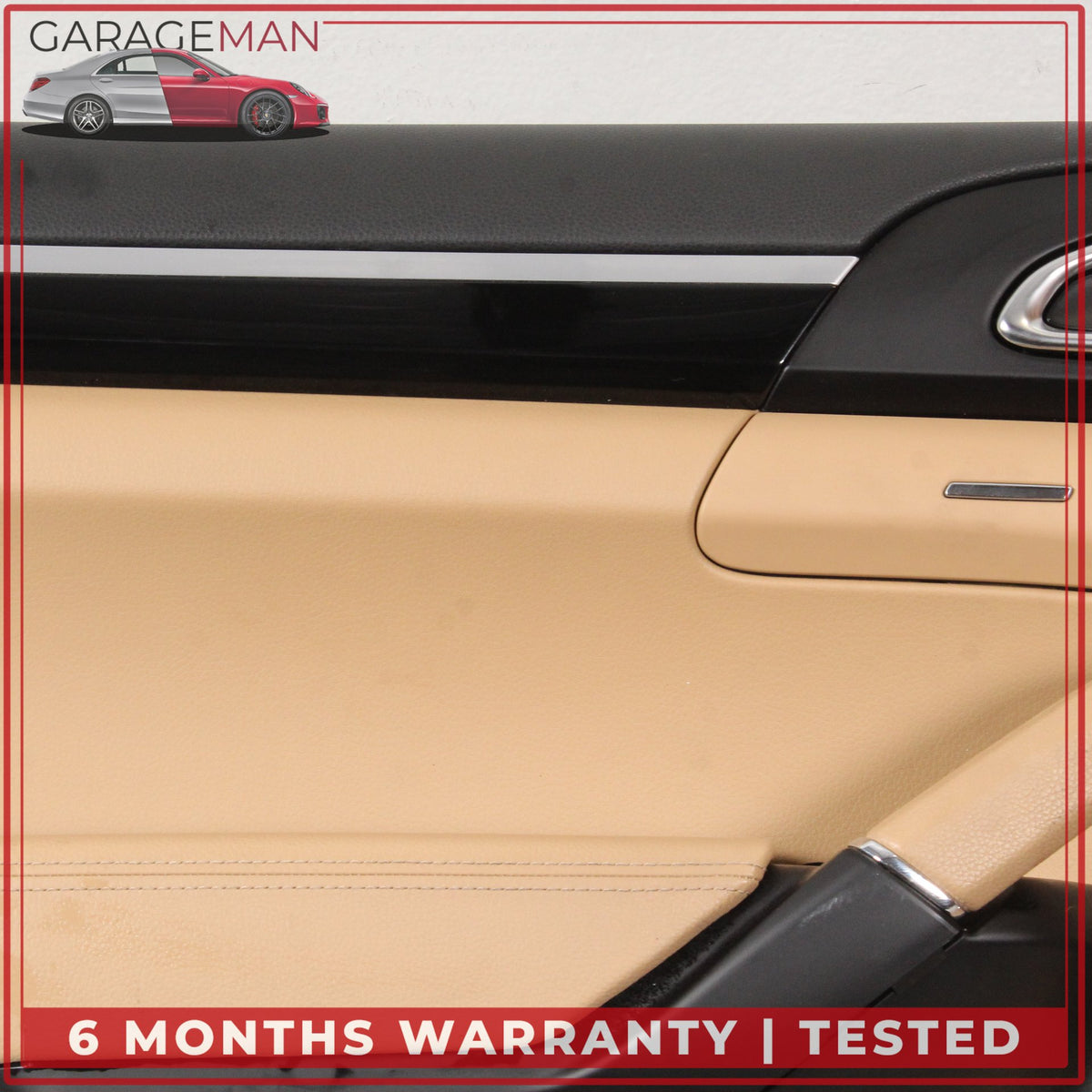 2011-2018 Porsche Cayenne 958 Rear Left Side Door Trim Cover Panel Beige OEM