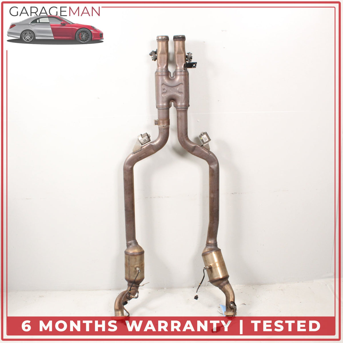 2011-2014 Mercedes W216 CL550 S550 Engine Exhaust Downpipe Resonator Set OEM