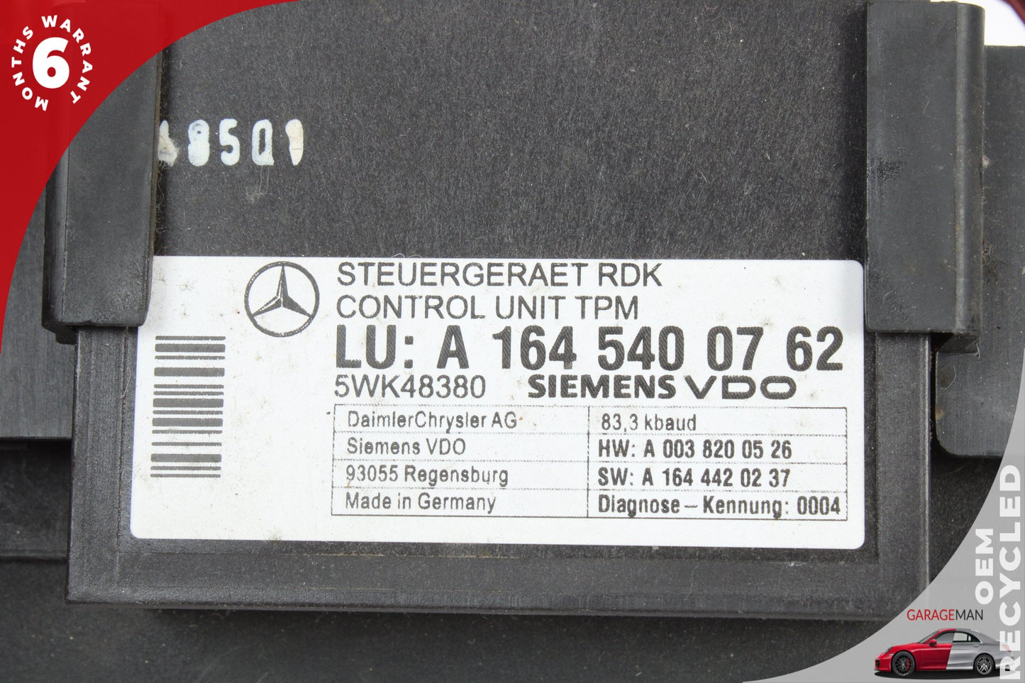 2006-2013 Mercedes X164 GL450 TPMS Tire Pressure Control Module w/ Fuse Box OEM