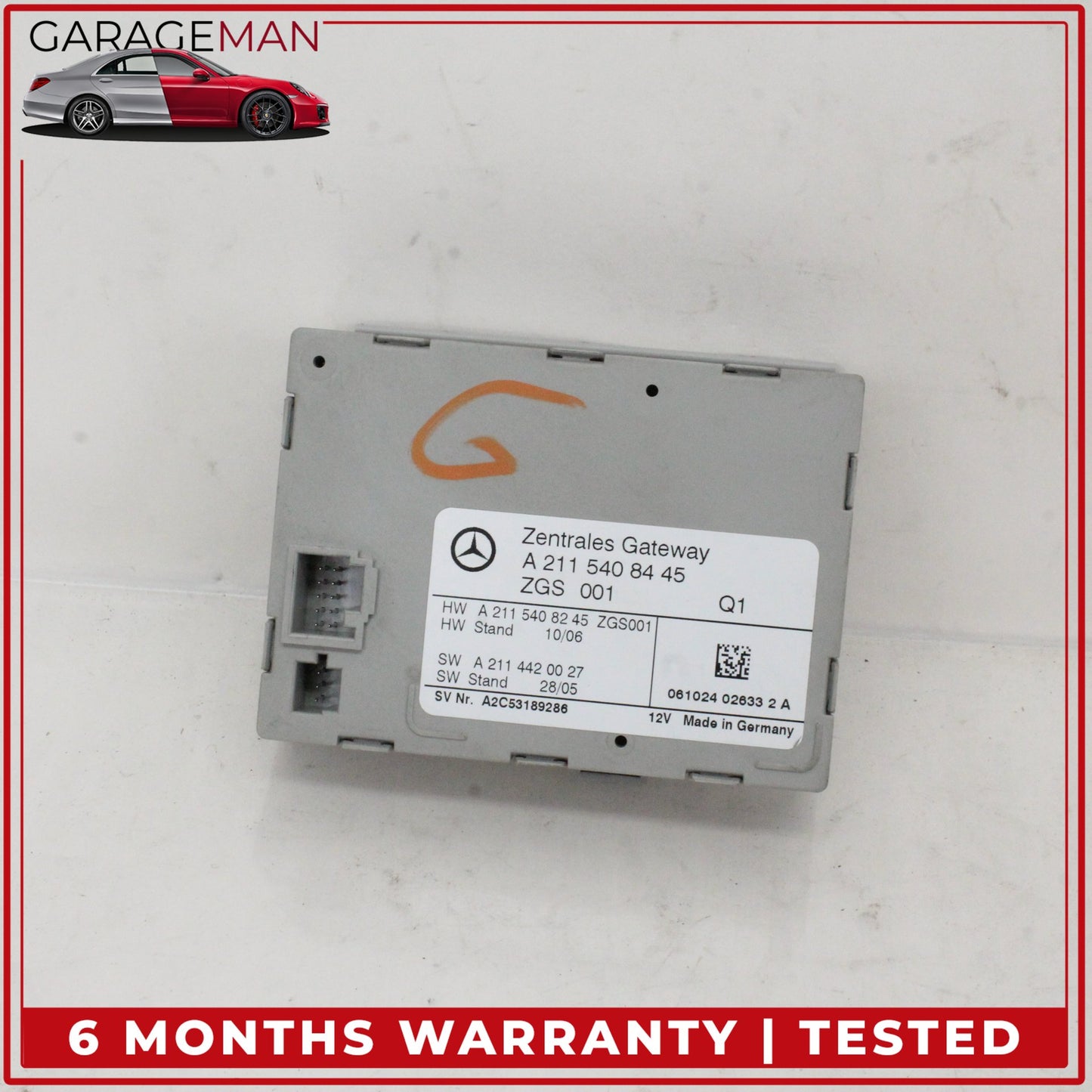 2001-2011 Mercedes W211 E350 Central Gateway Control Module Unit 2115408445 OEM