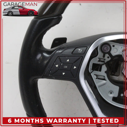 2012-2013 Mercedes W207 E350 CLS500 Steering Wheel Wood w/ Paddle Shifters OEM