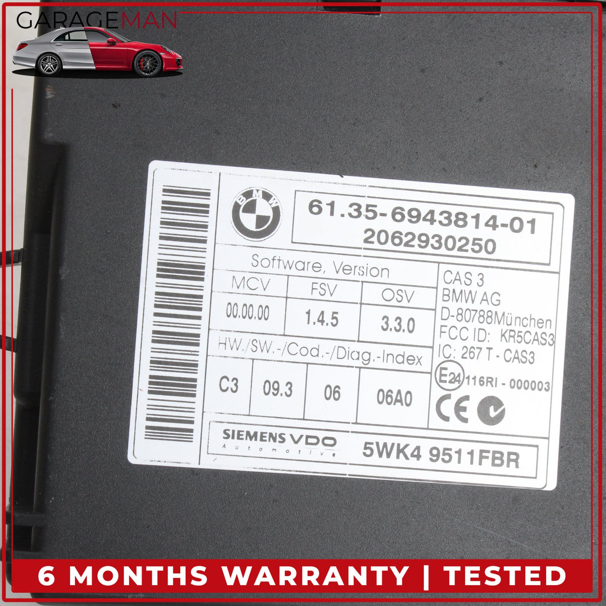 2006-2010 BMW 650i E64 N62 Engine Computer ECU w/ CAS & Key Fob OEM