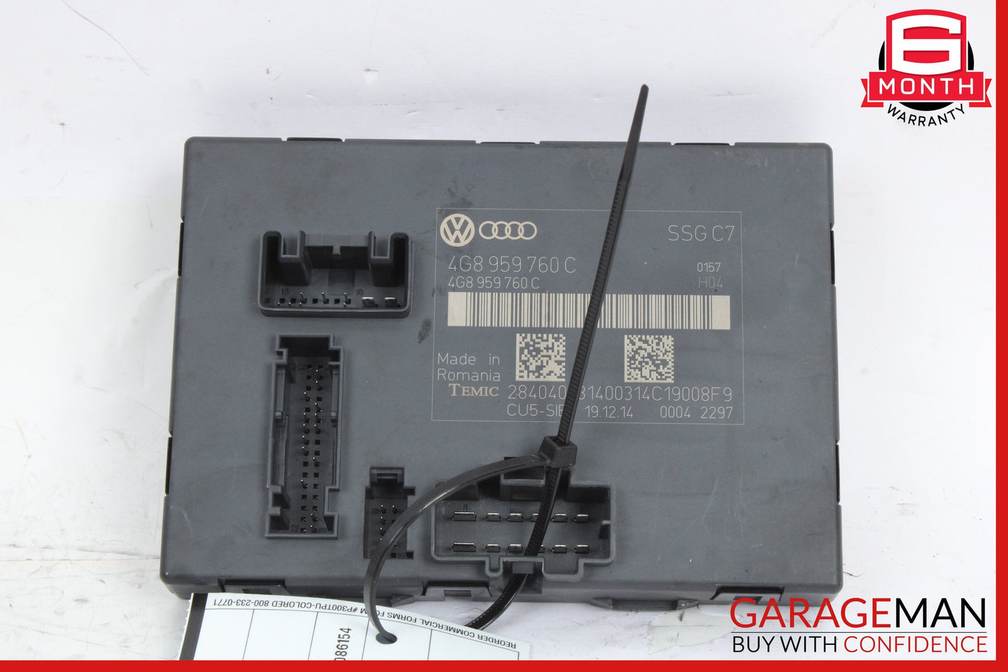 2012-2018 Audi S7 Front Left or Right Seat Backrest Control Module 4G8959760C