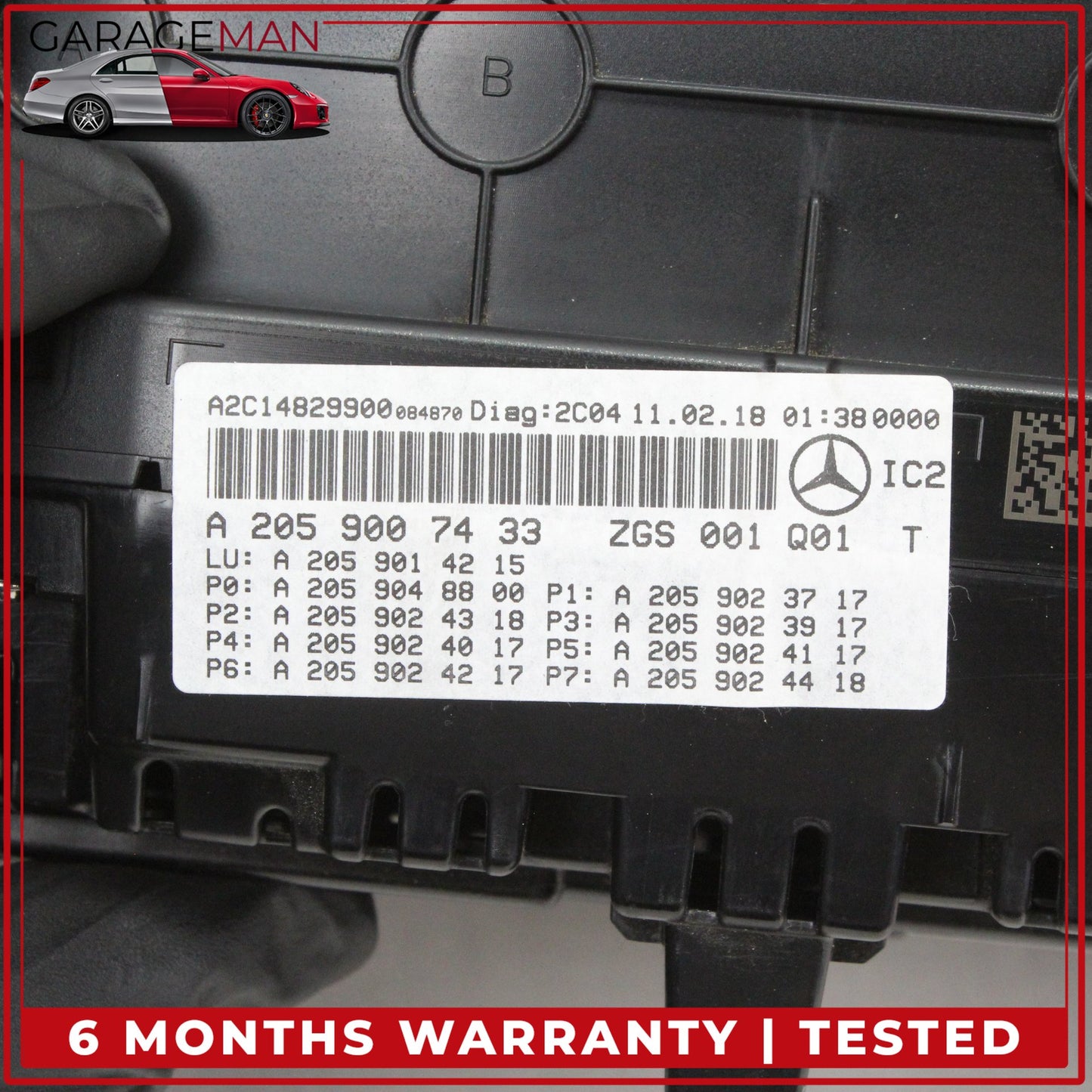 2015-2018 Mercedes W205 C300 Speedometer Instrument Cluster 2059007433 OEM