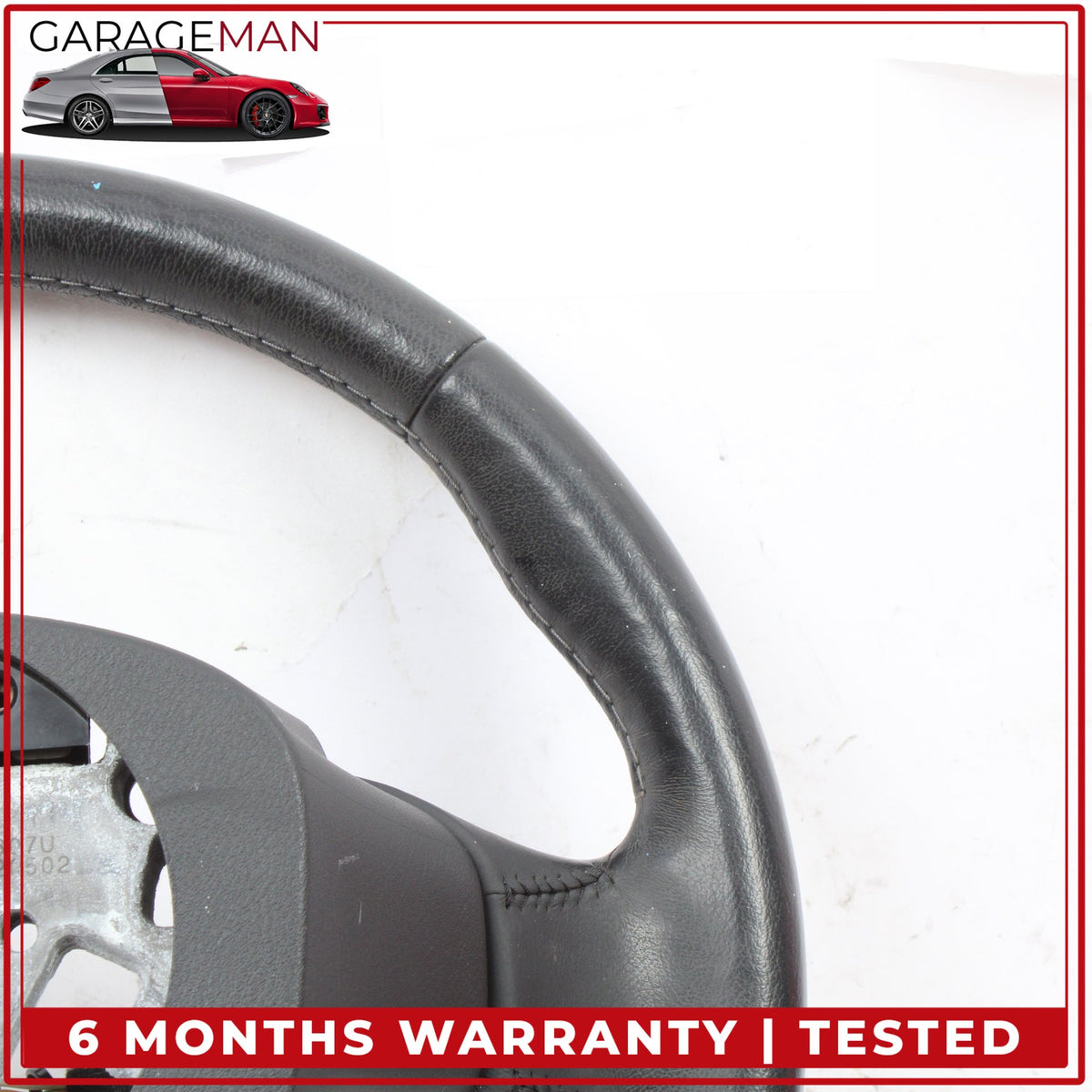 2014-2017 Infiniti Q50 V37 Front Left Heated Steering Wheel Leather Black OEM