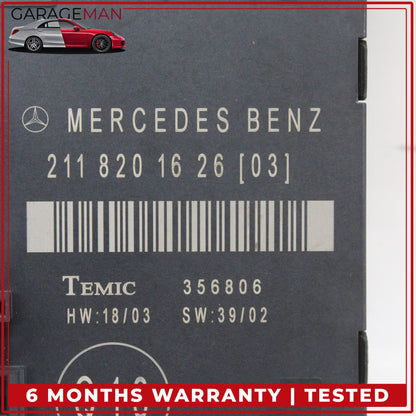 2003-2006 Mercedes-Benz E350 W211 Sedan Right Rear Door Control Module 2118201626 OEM