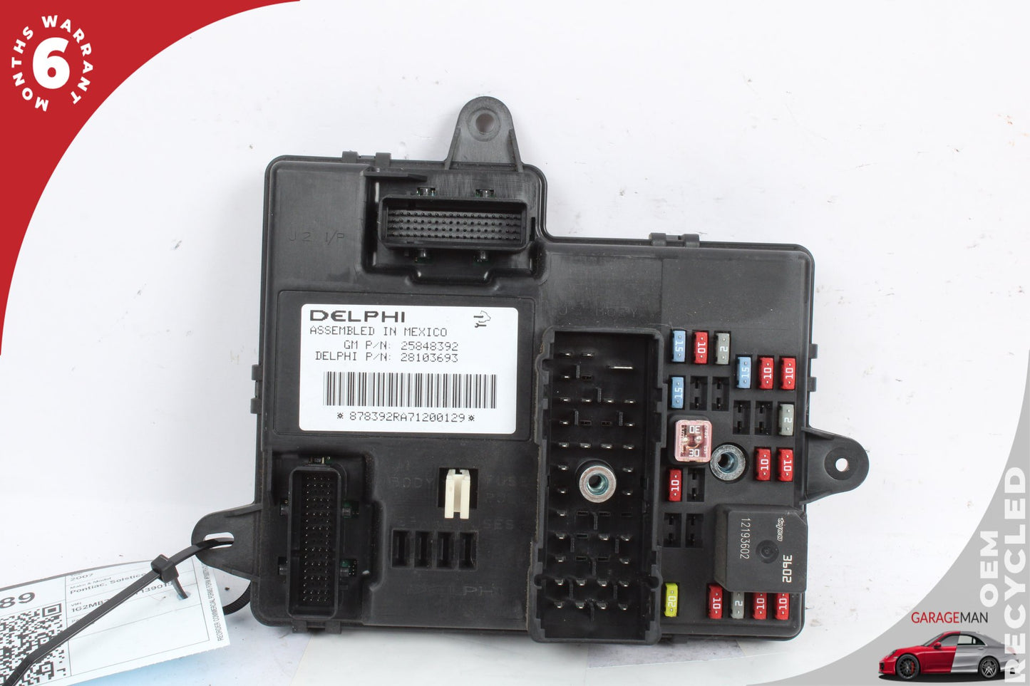 2006-2009 Pontiac Solstice Convertible Body Control Fuse Box 15906912 OEM