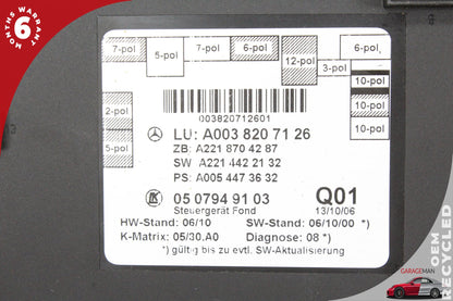 2007-2013 Mercedes W221 S550 Rear Left or Right Door Control Module Unit OEM