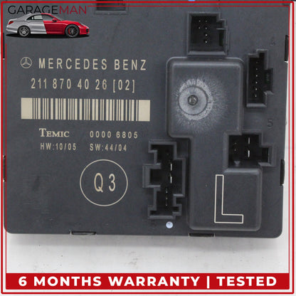 2003-2009 Mercedes W211 E350 E550 Rear Left Door Control Module 2118703185 OEM