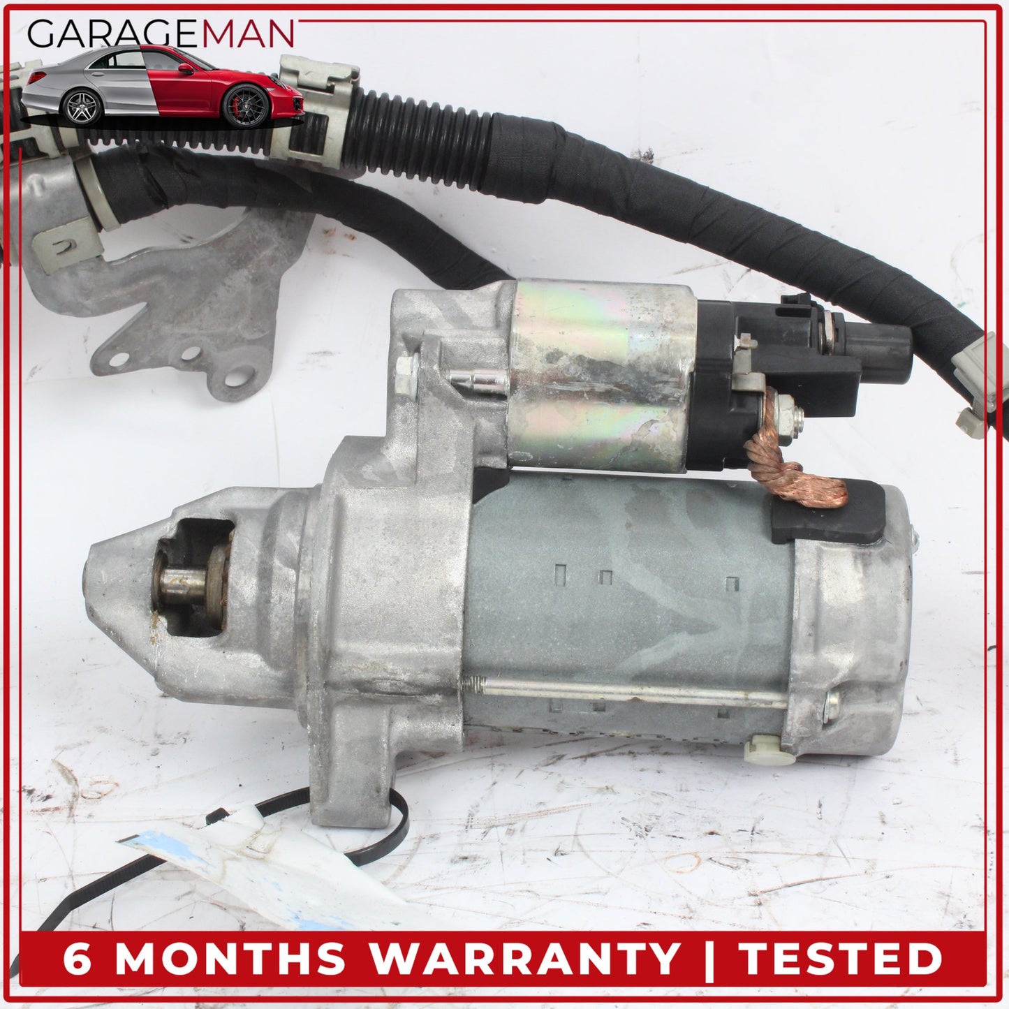 2015-2020 Mercedes W205 C300 Engine Starter Motor w/ Battery Cable Harness OEM
