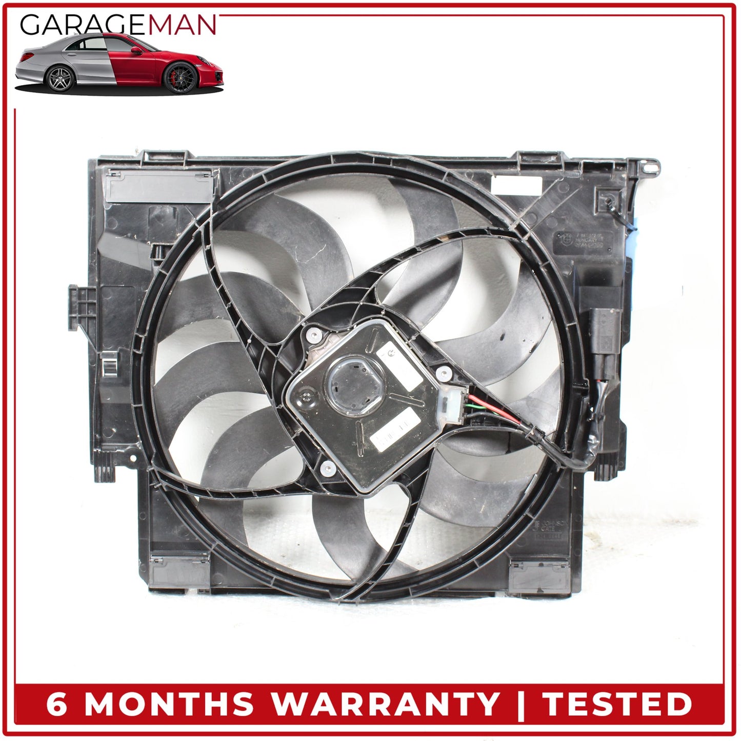 2014-2018 BMW 328d Engine Radiator Cooling Fan Motor Assembly 7640512