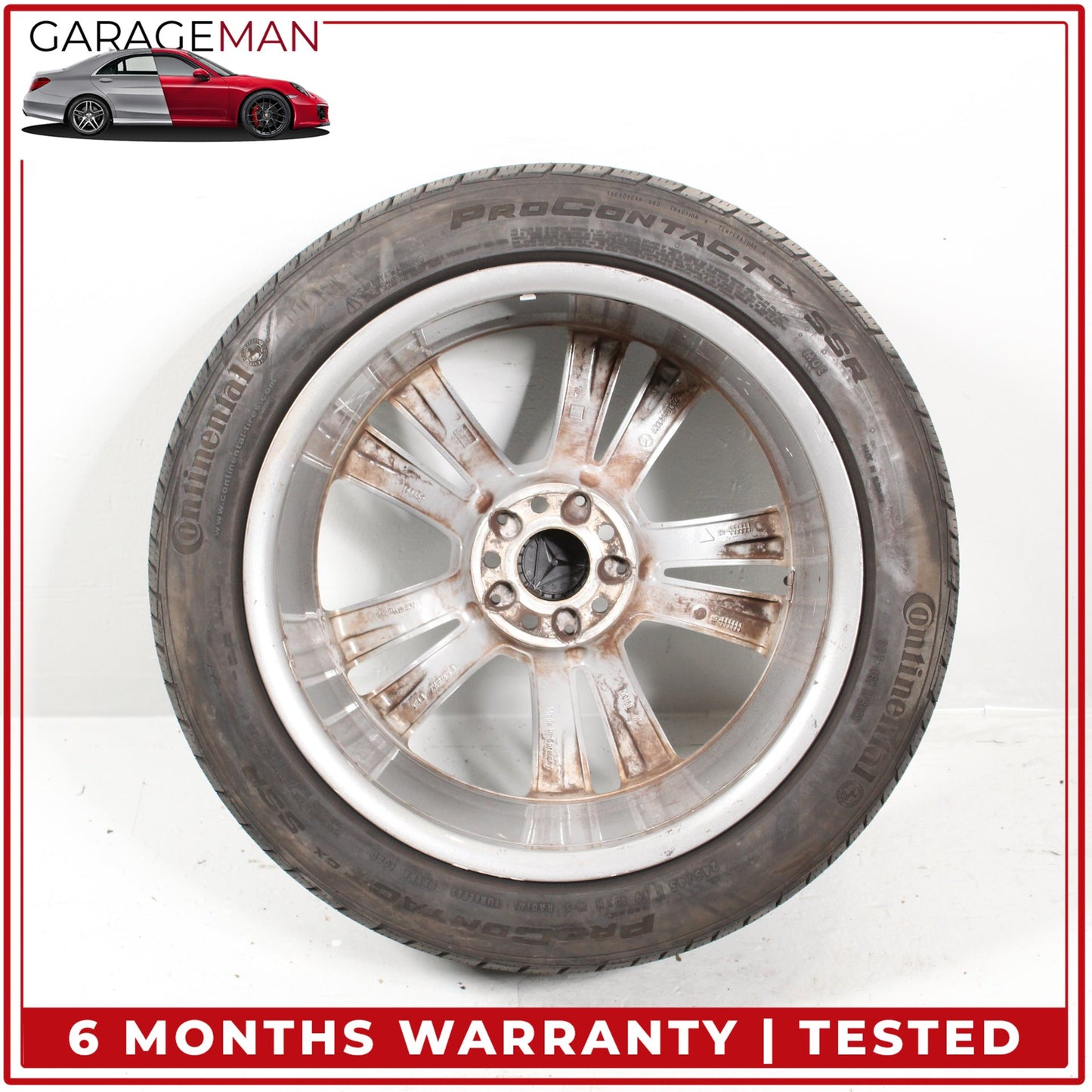 2014-2017 Mercedes W222 S550e S63 AMG Front Wheel Rim w/ Tire 8.5JX19H2 ET36 OEM