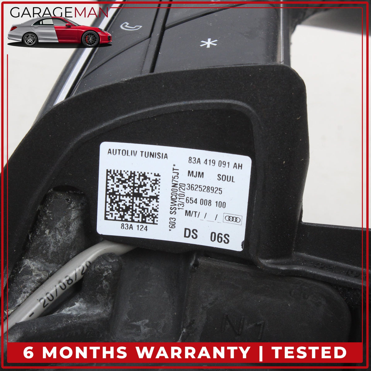 2019-2024 Audi Q3 Front Left Steering Wheel w/ Paddle Shifters 83A419091AH OEM