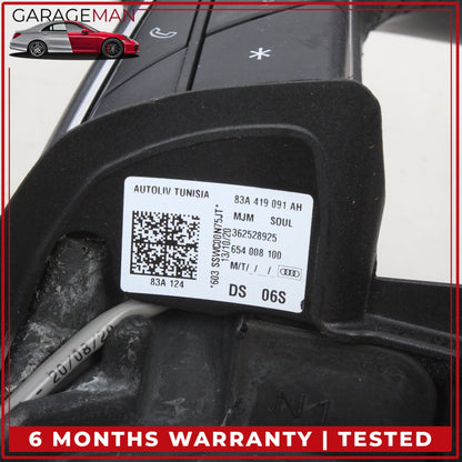 2019-2024 Audi Q3 Front Left Steering Wheel w/ Paddle Shifters 83A419091AH OEM