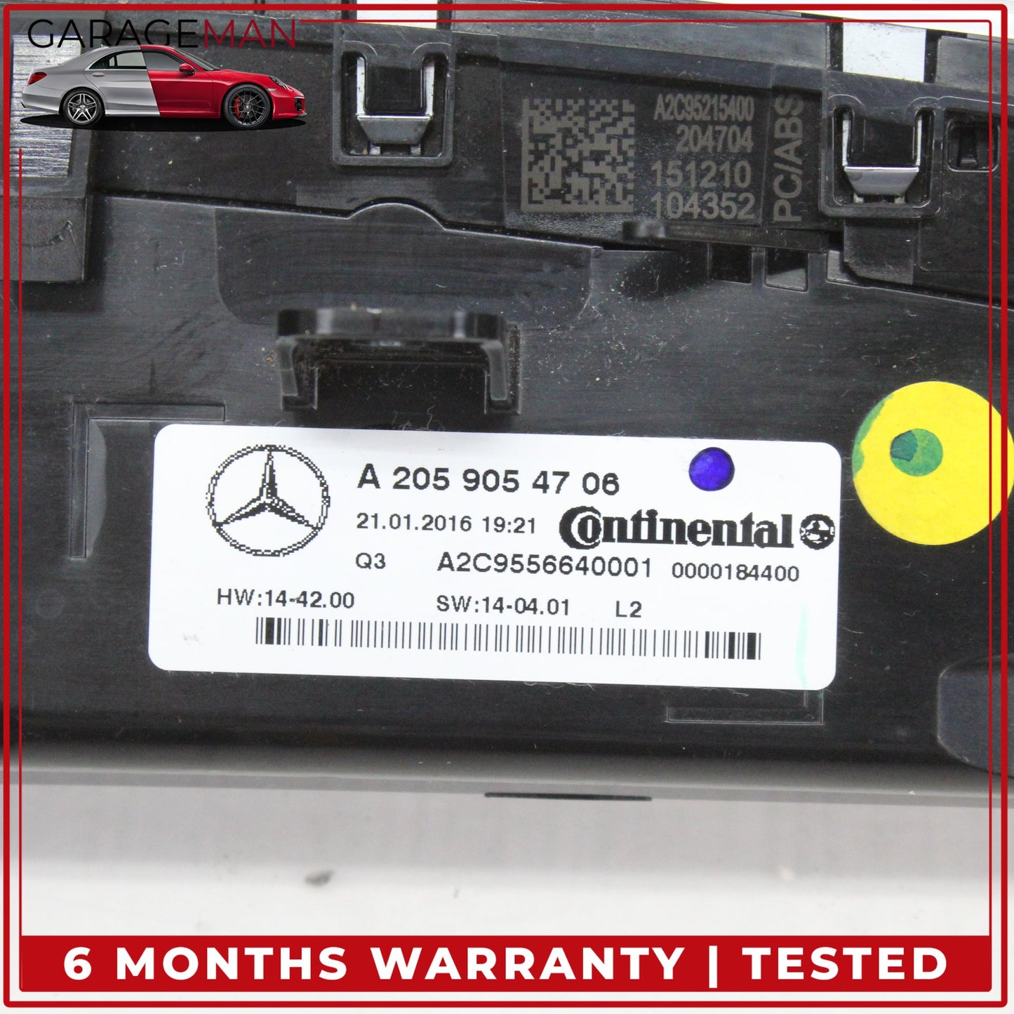 2015-2020 Mercedes W205 C300 A/C Heater Climate Control Switch 2059054706 OEM