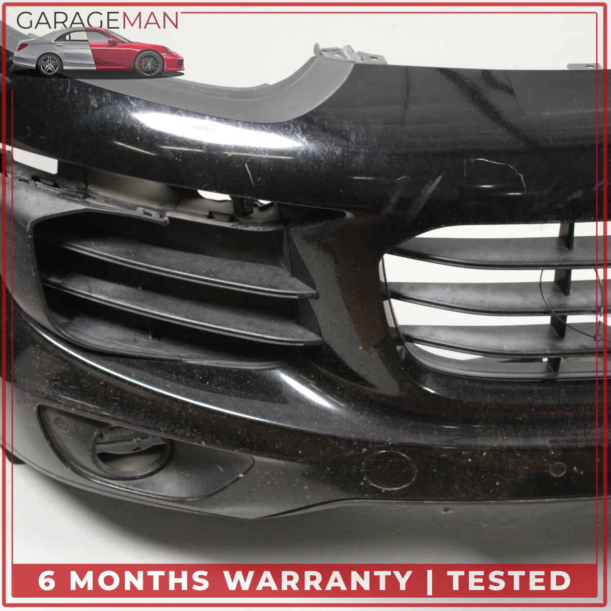 2015-2018 Porsche Cayenne 958 Front Bumper Cover Assembly Black OEM