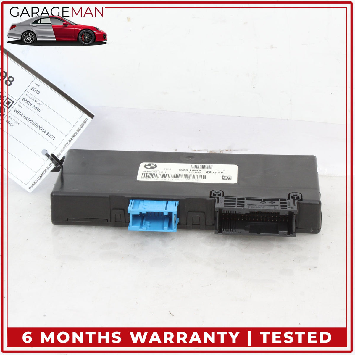 2009-2015 BMW 740i 750i F01 Central Gateway Control Module Unit 9291449 OEM