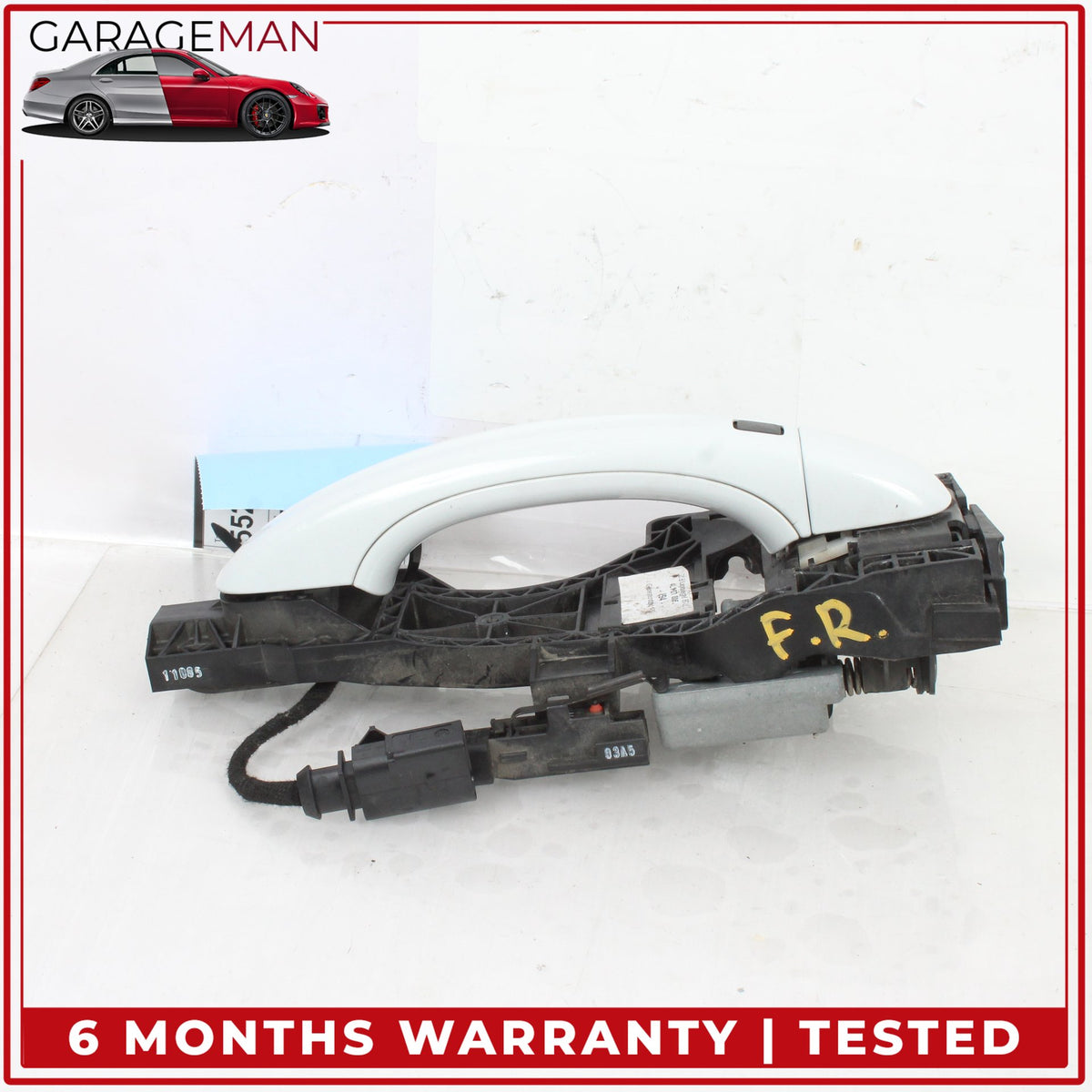 2007-2015 Audi Q7 Front Right Side Exterior Door Handle White Metallic OEM