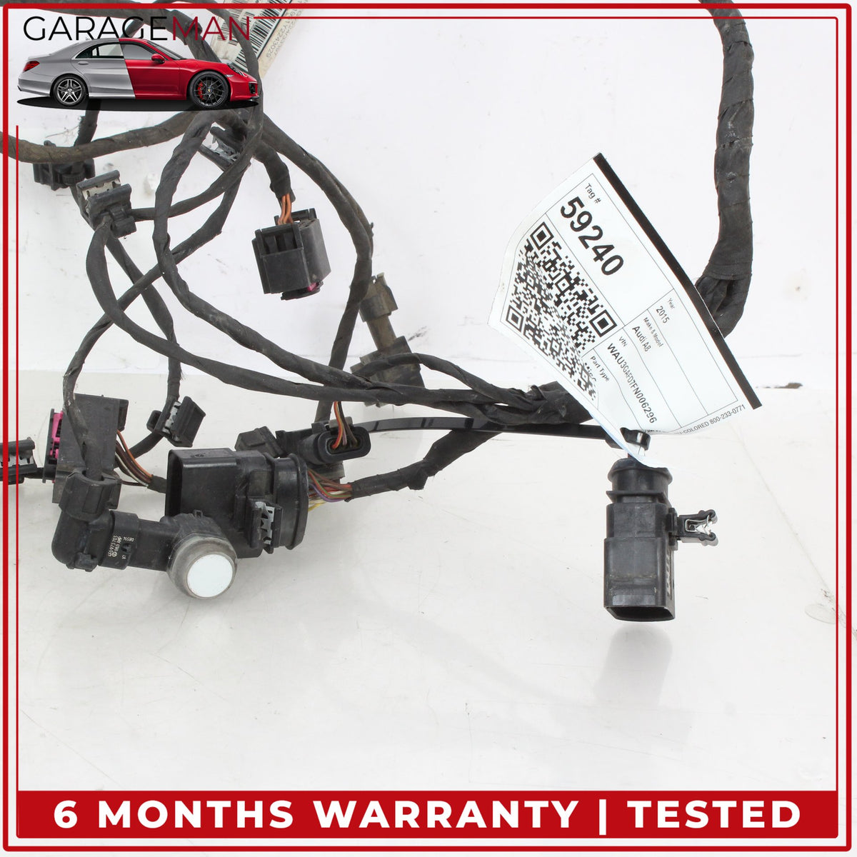 2015-2018 Audi A8 S8 Rear Bumper Parking Sensor w/ Wire Harness 4H0971104T OEM