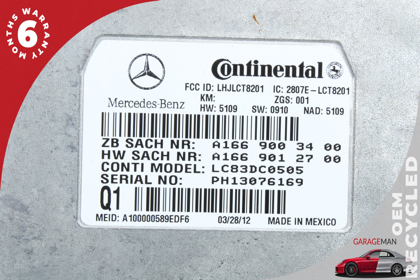 2007-2014 Mercedes W218 CLS550 Voice Communication Control Module 1669003400 OEM