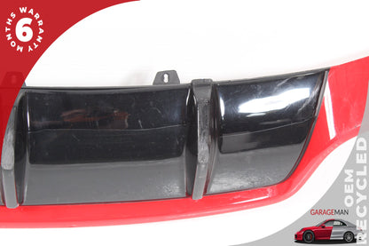 2013-2015 Audi RS5 AWD Rear Lower Bumper Diffuser Valance Panel Black &amp; Red OEM