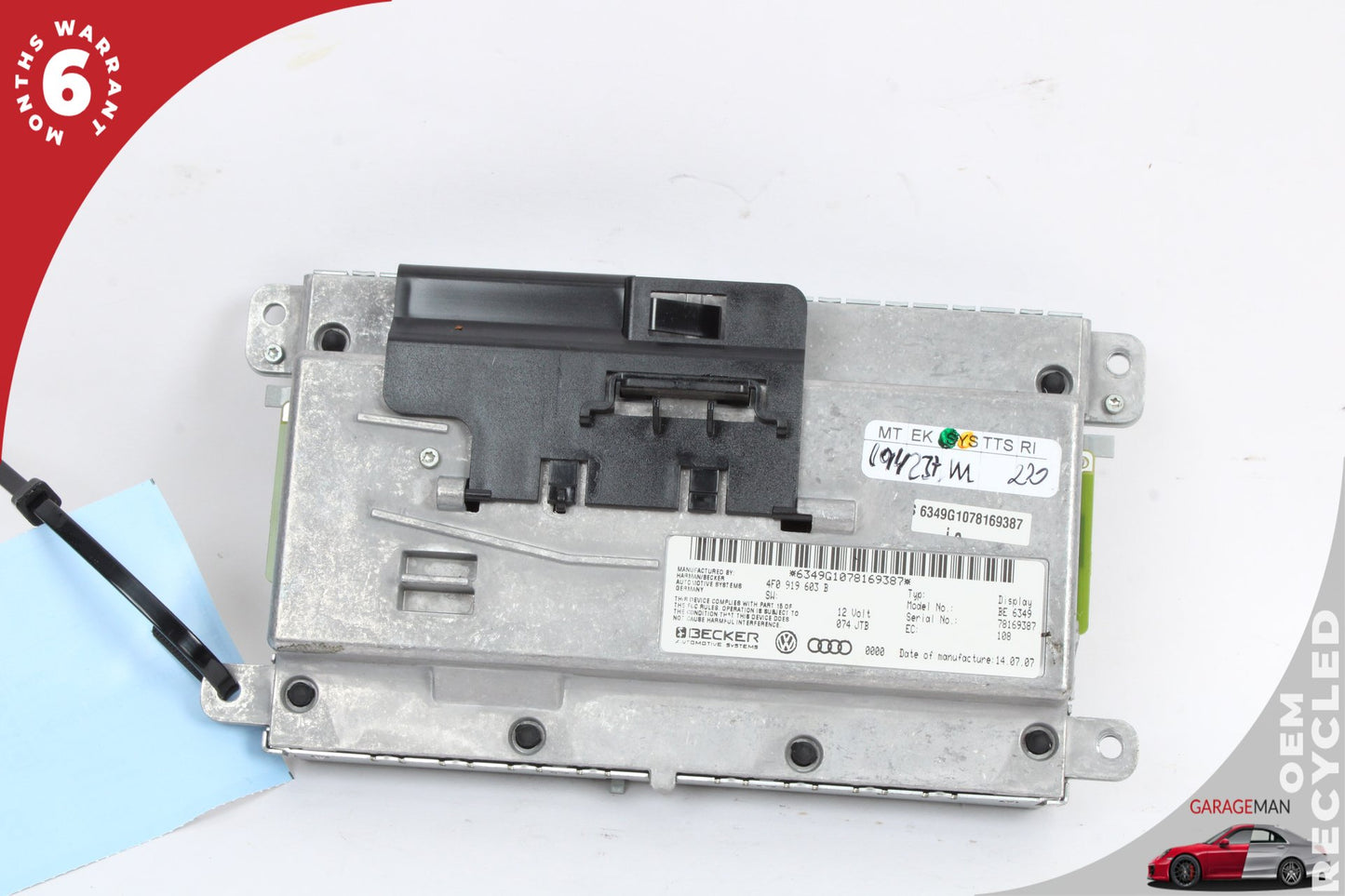 2007-2009 Audi Q7 Front Center Dash Display Screen Monitor 4F0919603B OEM