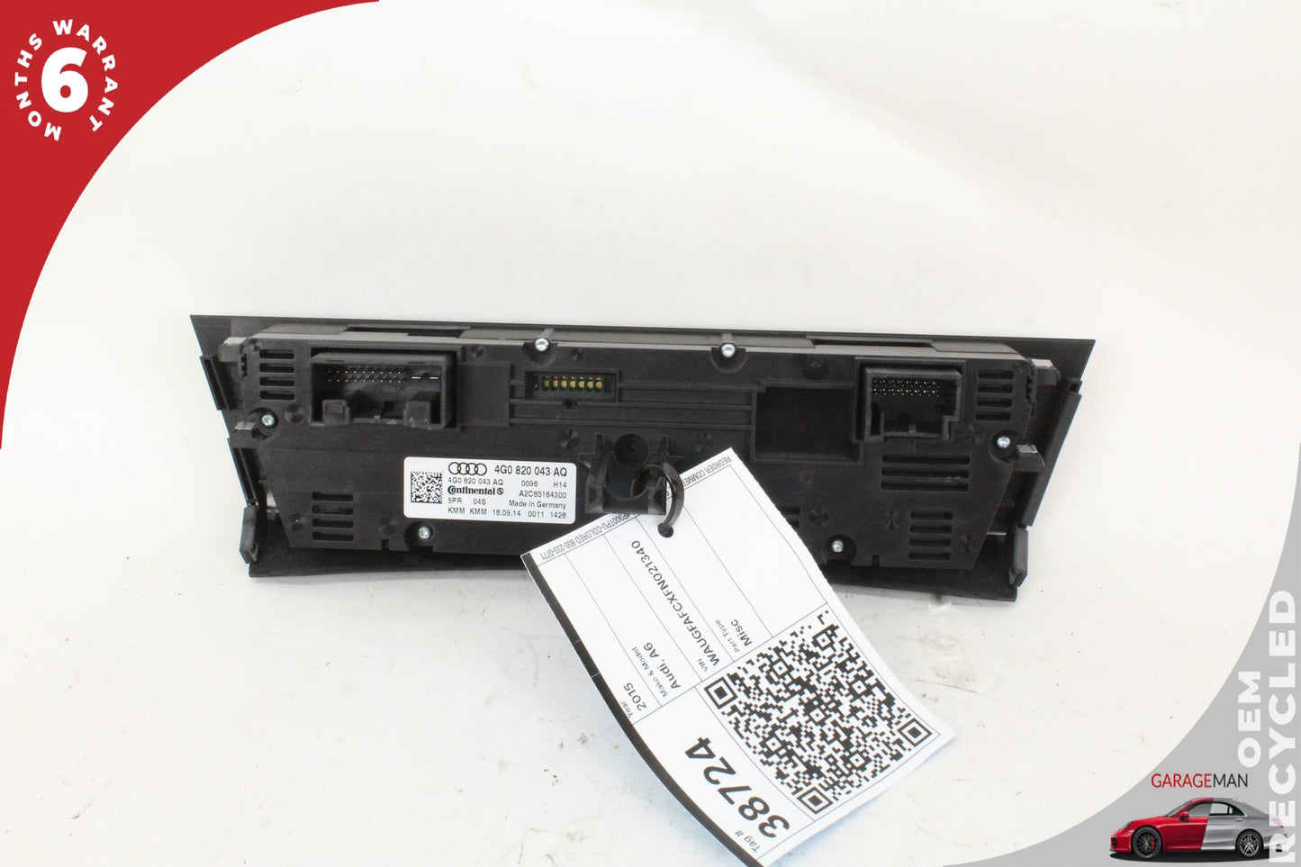 12-18 Audi A6 C7 Sedan AC Temperature Climate Control Panel 4G0820043AQ Genuine