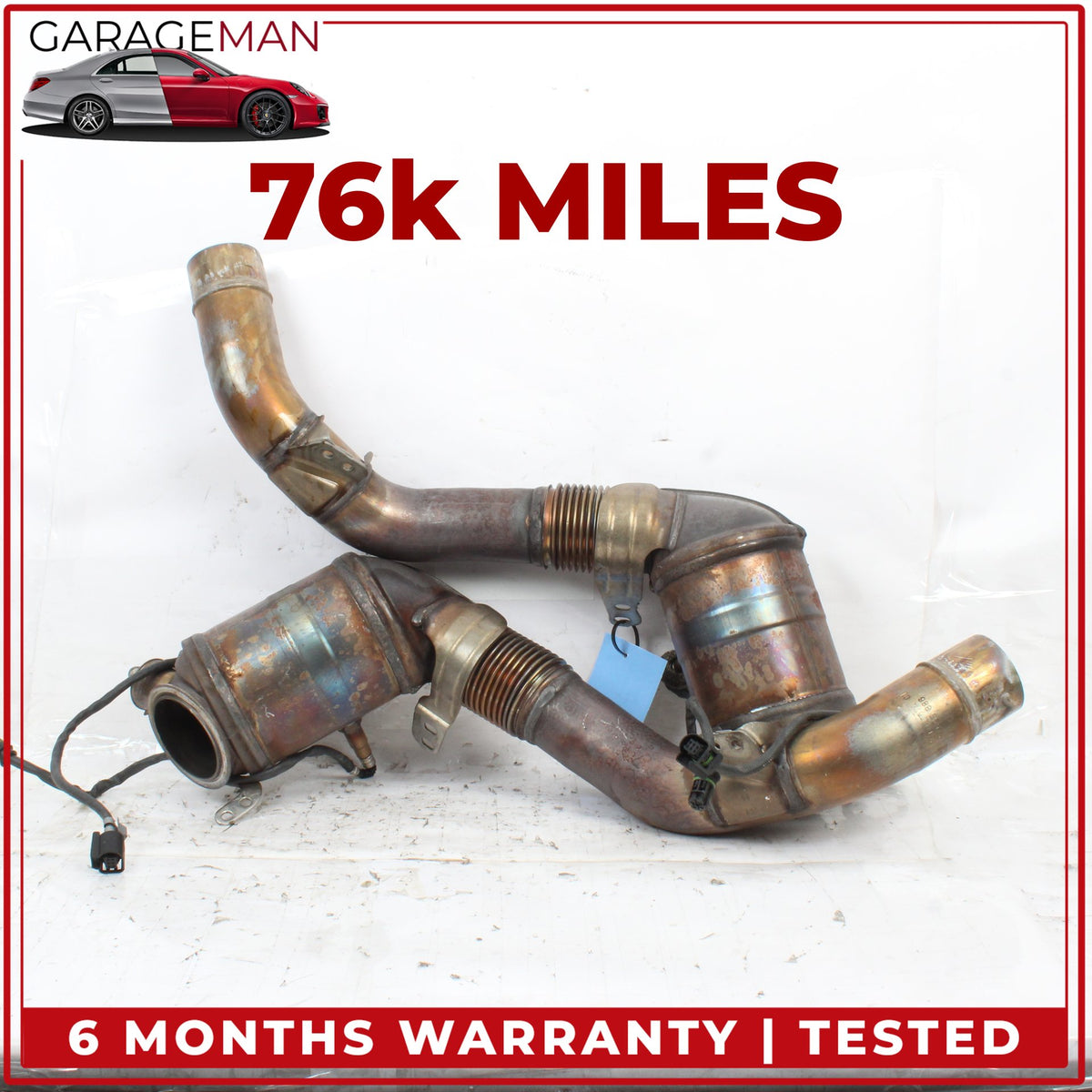 2010-2015 BMW 650i 550i 4.4L V8 Left and Right Side Exhaust Downpipe 7618674 OEM